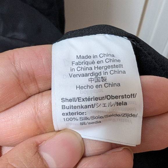 Madewell Black Silk Cami Button-Front Slip Dress 90s Minimalist Party NWT Size 6 - Picture 4 of 4